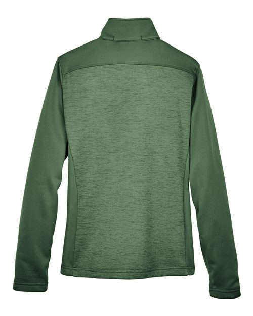 Women's Newbury Colorblock Mélange Fleece Full-Zip Jacket - Forest/ Forest Heather Back