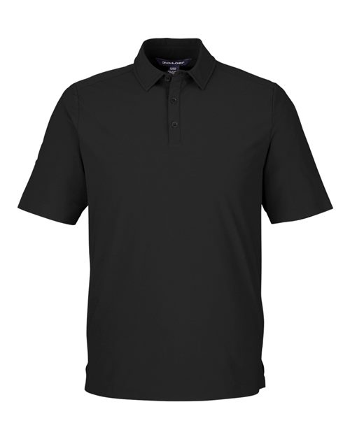 Men's CrownLux Performance® Windsor Welded Polo - Black Front
