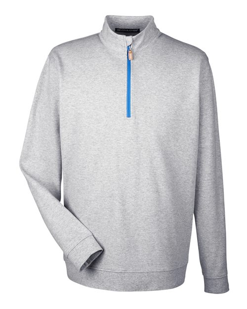 Men's DRYTEC20™ Performance Quarter-Zip Pullover - Grey Heather/ Grey H/ French Blue Front