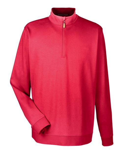 Men's DRYTEC20™ Performance Quarter-Zip Pullover - Red/ Navy/ Red Front