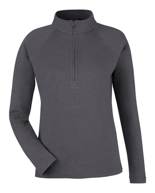 Women's New Classics® Charleston Quarter-Zip Pullover - Black Melange Front