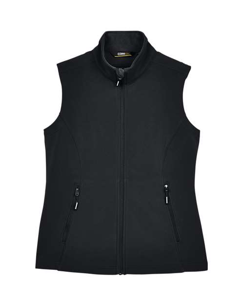 Women's Cruise Two-Layer Fleece Bonded Soft Shell Vest - Black Front