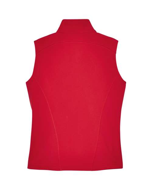 Women's Cruise Two-Layer Fleece Bonded Soft Shell Vest - Classic Red Back
