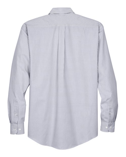 Men's Crown Collection® Banker Stripe Woven Dress Shirt - Navy Back