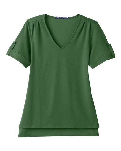 Women's CrownLux Performance® Plaited Rolled Sleeve Shirt - Forest Front