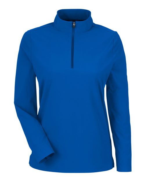 Women's CrownLux Performance® Windsor Welded Quarter-Zip Pullover - French Blue Front