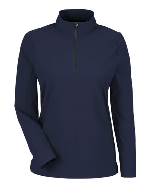 Women's CrownLux Performance® Windsor Welded Quarter-Zip Pullover - Navy Front