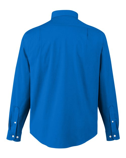 Men's CrownLux Performance® Spencer Poplin Dress Shirt - French Blue Melange Back
