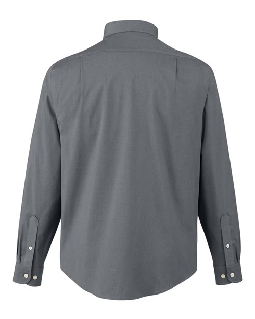 Men's CrownLux Performance® Spencer Poplin Dress Shirt - Graphite Melange Back