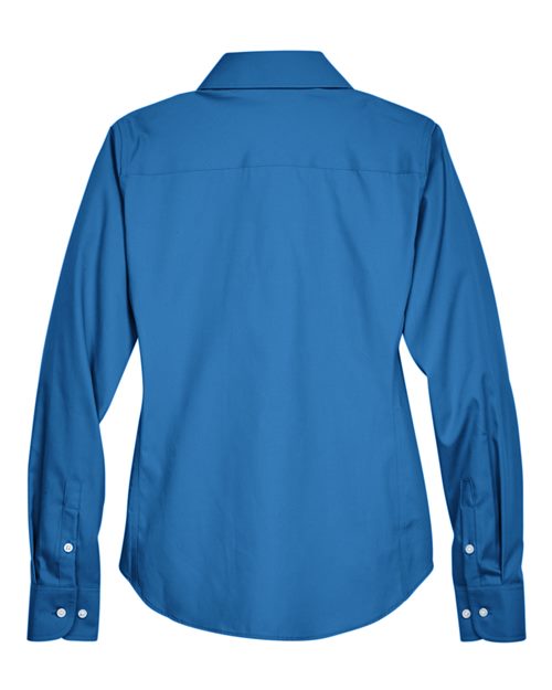 Women's Crown Collection® Oxford Woven Dress Shirt - French Blue Back