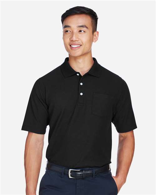 Devon & Jones Men's DRYTEC20™ Performance Pocket Polo - Model Front