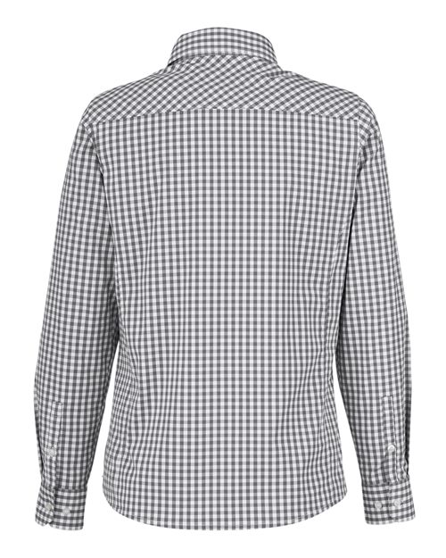 Women's CrownLux Performance® Gingham Dress Shirt - Graphite/ White Back