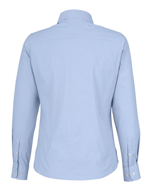 Women's CrownLux Performance® Microstripe Dress Shirt - French Blue/ White Back