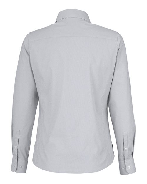 Women's CrownLux Performance® Microstripe Dress Shirt - Graphite/ White Back