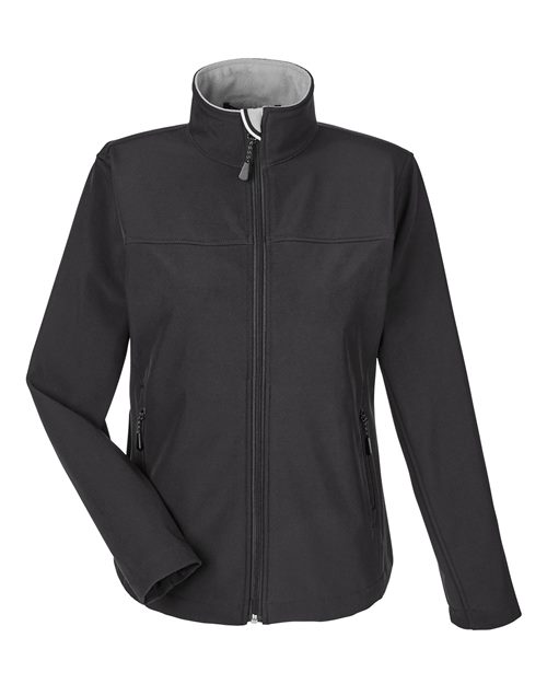 Women's Soft Shell Jacket - Black Front