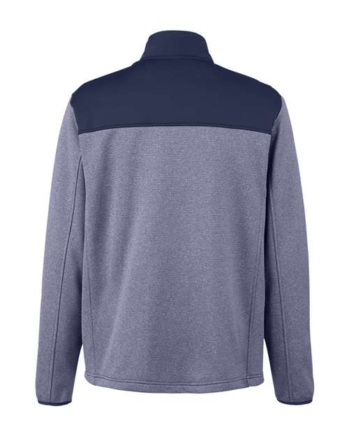 Men's Venture Heathered Stripe Hybrid Jacket - Classic Navy/ White Back