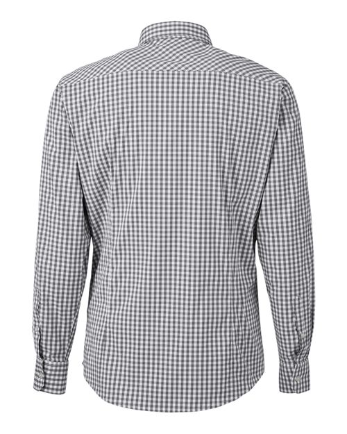 Men's CrownLux Performance® Gingham Dress Shirt - Graphite/ White Back