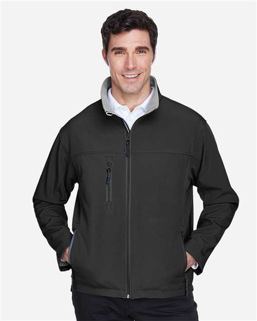Devon & Jones Men's Soft Shell Jacket - Model Front