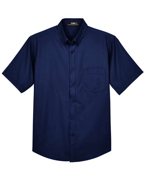 Men's Tall Optimum Short Sleeve Twill Dress Shirt - Classic Navy Front