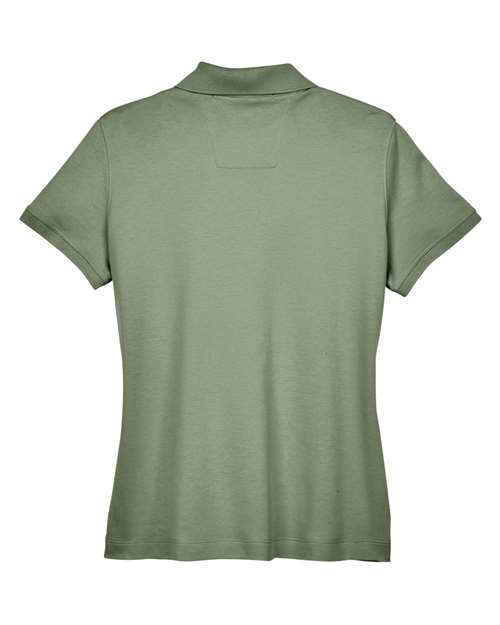 Women's Perfect Pima Interlock Polo - Dill Back