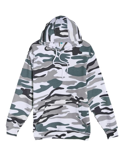 Unisex Premium Pullover Hooded Sweatshirt - Sage Camo Front