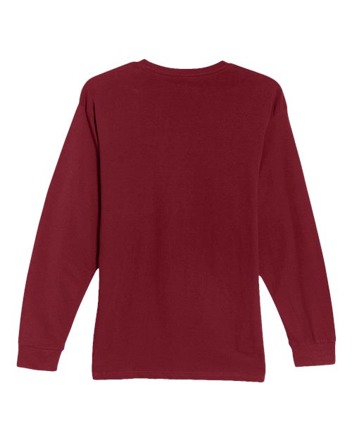 Heavyweight Long Sleeve T-Shirt - Burgundy Back