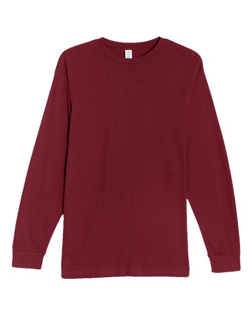 Heavyweight Long Sleeve T-Shirt - Burgundy Front