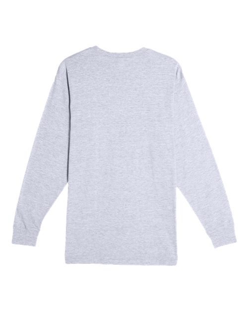Heavyweight Long Sleeve T-Shirt - Heather Grey Back