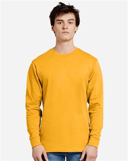 Heavyweight Long Sleeve T-Shirt - Mustard Front