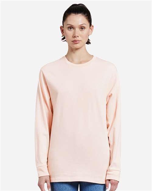Heavyweight Long Sleeve T-Shirt - Pale Pink Front