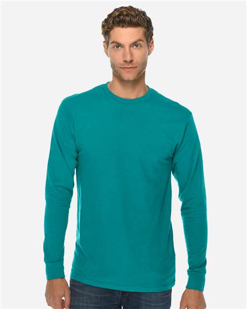 Heavyweight Long Sleeve T-Shirt - Teal Front