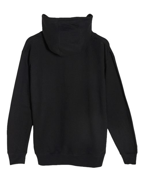 Unisex Heavyweight Pullover Hooded Sweatshirt - Black Back