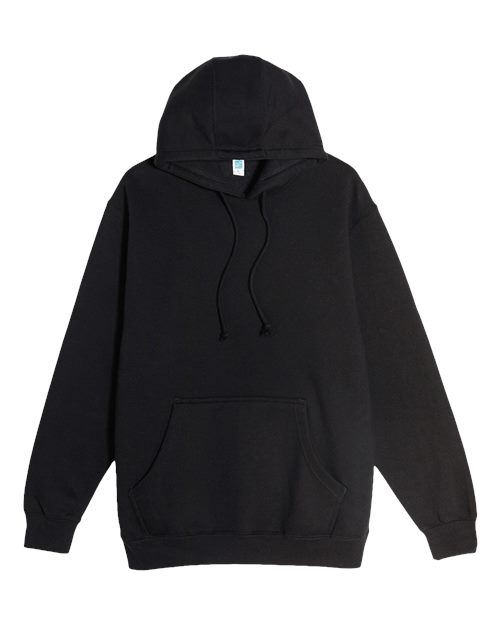 Unisex Heavyweight Pullover Hooded Sweatshirt - Black Front