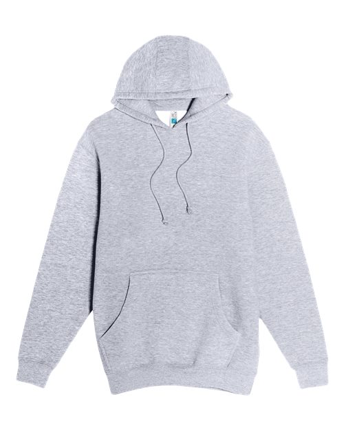Unisex Heavyweight Pullover Hooded Sweatshirt - Heather Grey Front