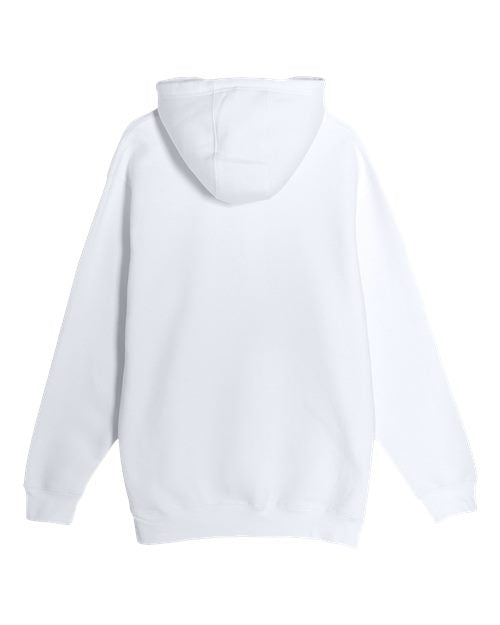 Unisex Heavyweight Pullover Hooded Sweatshirt - White Back