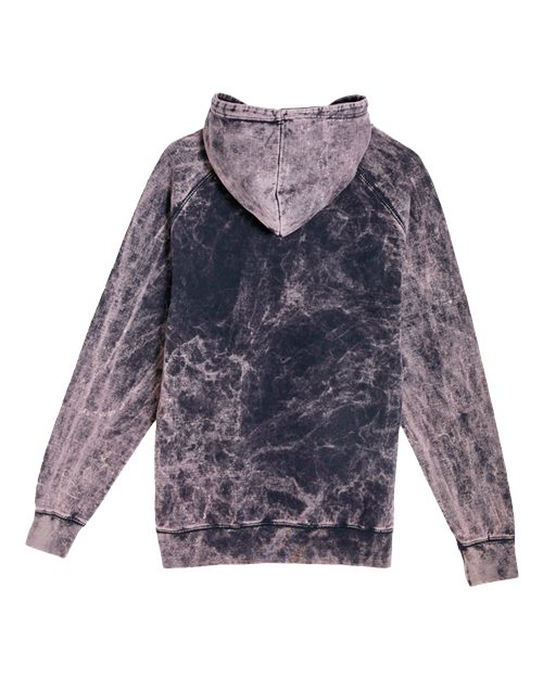 Unisex Vintage Raglan Hooded Sweatshirt - Cloud Black Back