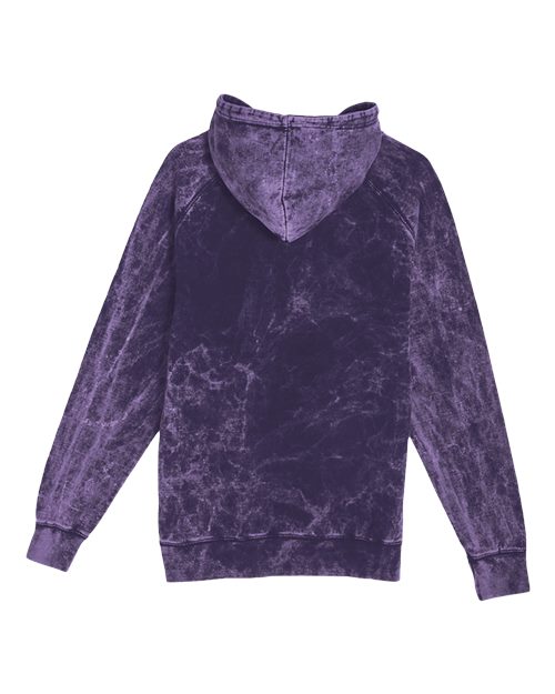 Unisex Vintage Raglan Hooded Sweatshirt - Cloud Purple Back