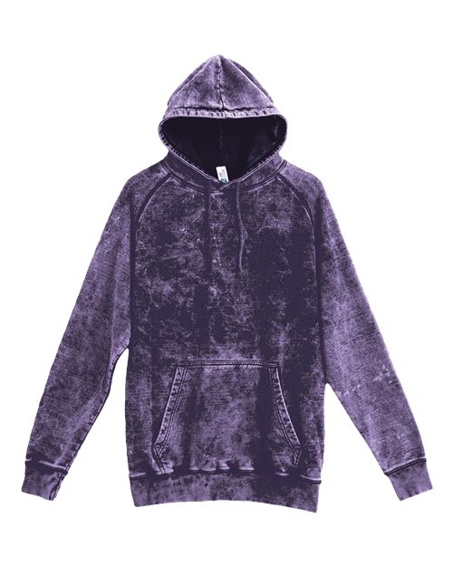 Unisex Vintage Raglan Hooded Sweatshirt - Cloud Purple Front