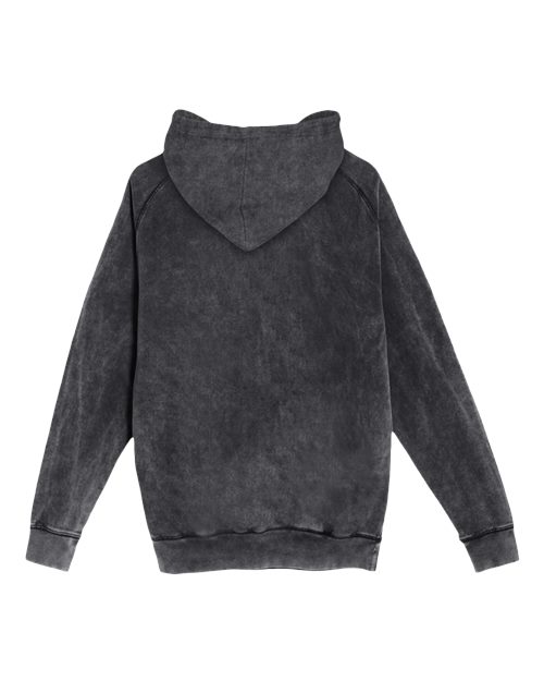 Unisex Vintage Raglan Hooded Sweatshirt - Vintage Black Back