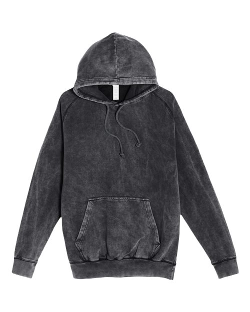 Unisex Vintage Raglan Hooded Sweatshirt - Vintage Black Front