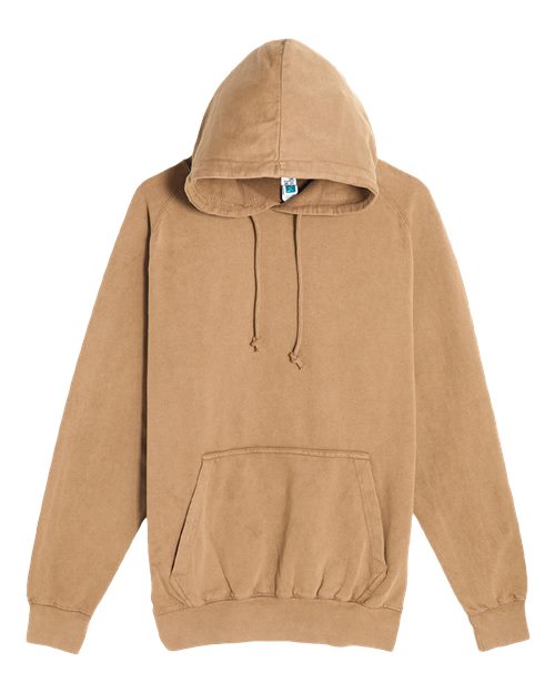 Unisex Vintage Raglan Hooded Sweatshirt - Vintage Camel Front