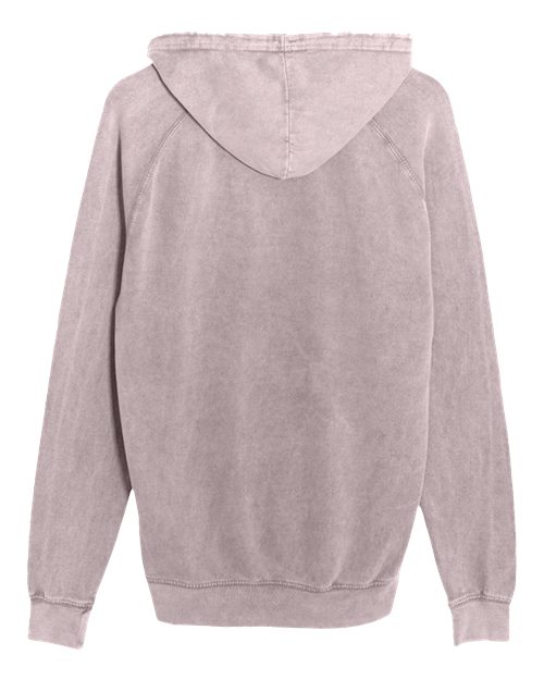 Unisex Vintage Raglan Hooded Sweatshirt - Vintage Zinc Back