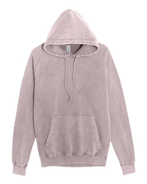 Unisex Vintage Raglan Hooded Sweatshirt - Vintage Zinc Front