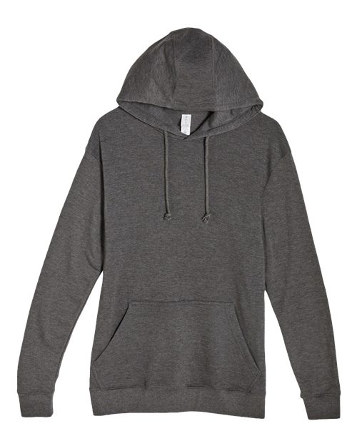 Unisex French Terry Pullover Hooded Sweatshirt - Heather Charcoal Front