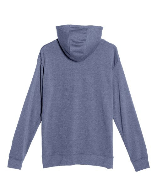 Unisex French Terry Pullover Hooded Sweatshirt - Heather Denim Back
