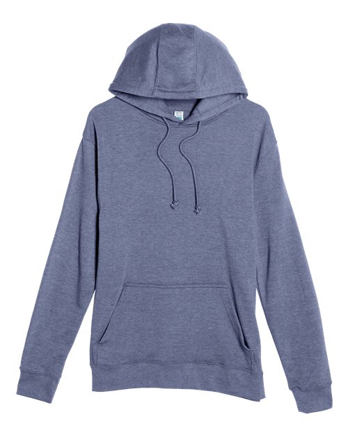 Unisex French Terry Pullover Hooded Sweatshirt - Heather Denim Front