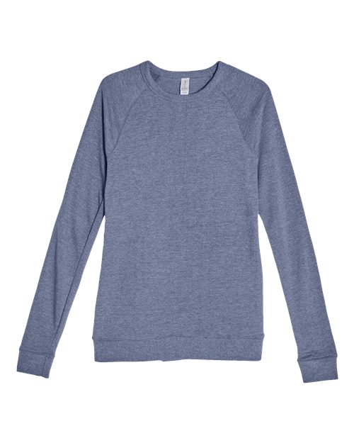 Unisex French Terry Crewneck Sweatshirt - Heather Denim Front