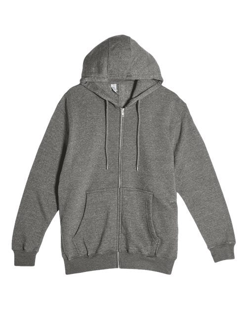 Unisex Premium Full-Zip Hooded Sweatshirt - Charcoal Heather Front