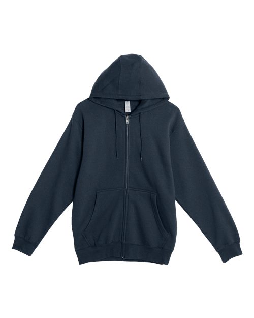 Unisex Premium Full-Zip Hooded Sweatshirt - Navy Front