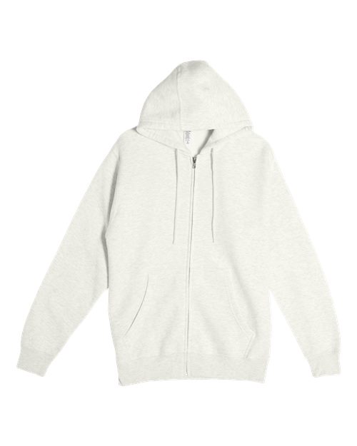 Unisex Premium Full-Zip Hooded Sweatshirt - Oatmeal Heather Front